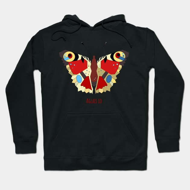 Peacock butterfly Hoodie by Kirovair